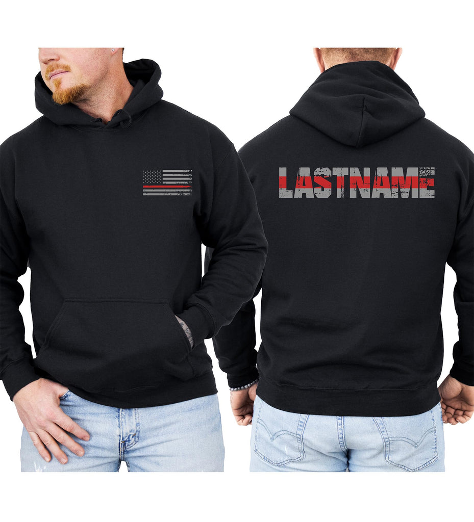 Hee-Roes Custom Fire Department Hoodie Firefighter Gifts for Men and Women Firefighter Hoodie Personalized Fireman Gifts with Custom Name