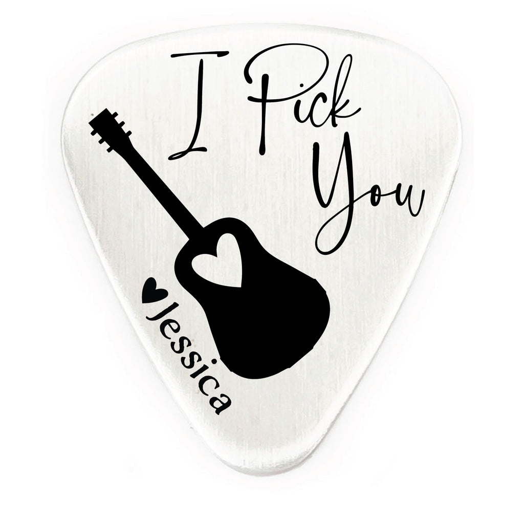 I Pick You Guitar Pick Keychain Valentines Day Gift for Him Guitar Pick Personalized Guitar Pick Mens Guitar Pick For Him | The Lenox Guitar Pick