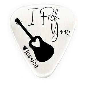 I Pick You Guitar Pick Keychain Valentines Day Gift for Him Guitar Pick Personalized Guitar Pick Mens Guitar Pick For Him | The Lenox Guitar Pick