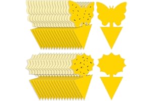 Fruit Fly Traps Fungus Gnat Traps Yellow Sticky Bug Traps 36 Pack No Harm and Odorless for Indoor Outdoor Use Protect The Plant