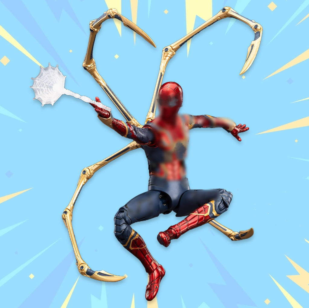 Iron Spider Action Figures 7inch 1/10 Scale All Joints Movable Superhero 2.0 Series Exquisite Collection Toy