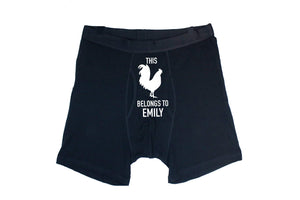 Up2ournecksinfabric LLC Funny Bachelor Gift For Husband Men's Underwear Funny Valentines Day Gift for Him Boyfriend Husband Underwear