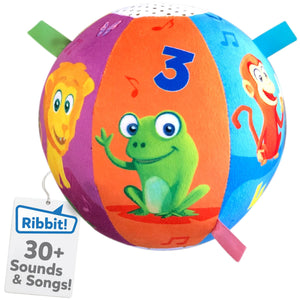 Move2Play, Hilariously Interactive Baby Ball with Music & Sound Effects | First Birthday Gift | Toddler Toy for Boys & Girls | Age 6, 9, 12, 18+ Month | 1, 2+ Year's Old (Baby Ball)
