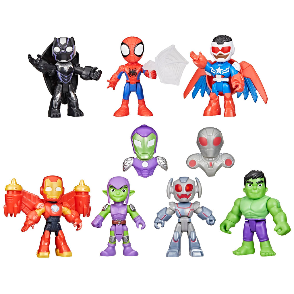 Spidey and HIS Amazing Friends Marvel, Iron Man and His Awesome Friends Spidey and Iron Man: Avengers Team-Up, 3-Inch Action Figure Set, 3+