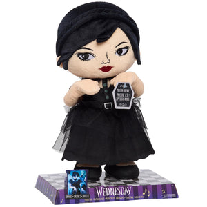 WEDNESDAY Dancing Plush Doll with Music and Movement, 12.5-inch Dancing Plushie, Interactive Toy, Kids Toys for Ages 3 Up by Just Play