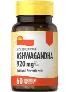 Sundance Vitamins Ashwagandha supplement bottle on a white background