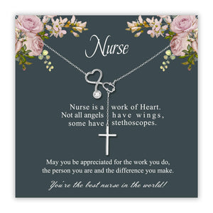 SmileBelle Nurse Christmas Gifts for Women, Nurse Necklace as Nursing Appreciation Practitioner Gifts for Nurses Female, Nursing School Stainless Steel Medical Assistant as Accessories for New Nurses