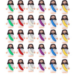 Mini Jesus Figures, Set of 30pcs Action Figures Little Jesus Figures, Tiny Jesus Figures to Hide and Seek Religious Gifts for Easter Egg Stuffers