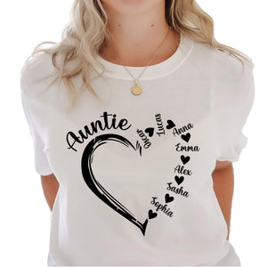 Custom Aunt Sweatshirt, Auntie Tshirt, Personalized Auntie Gifts, Best Aunt Ever Gift For Women, Birthday Gifts for Auntie, Christmas, Valentines Day Gifts for Aunt