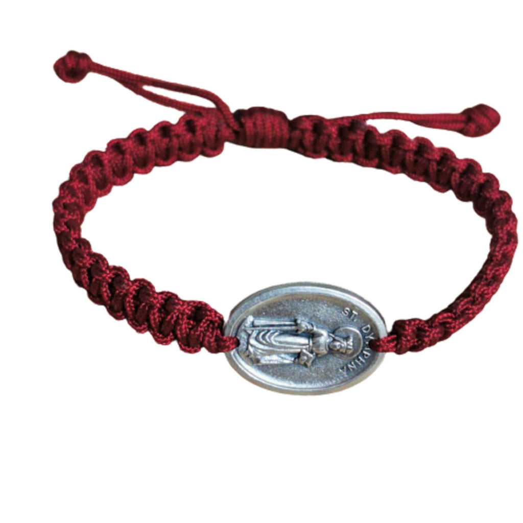St Dymphna Medal Bracelet - Patron Saint of Mental Health, Depression, Stress and Anxiety