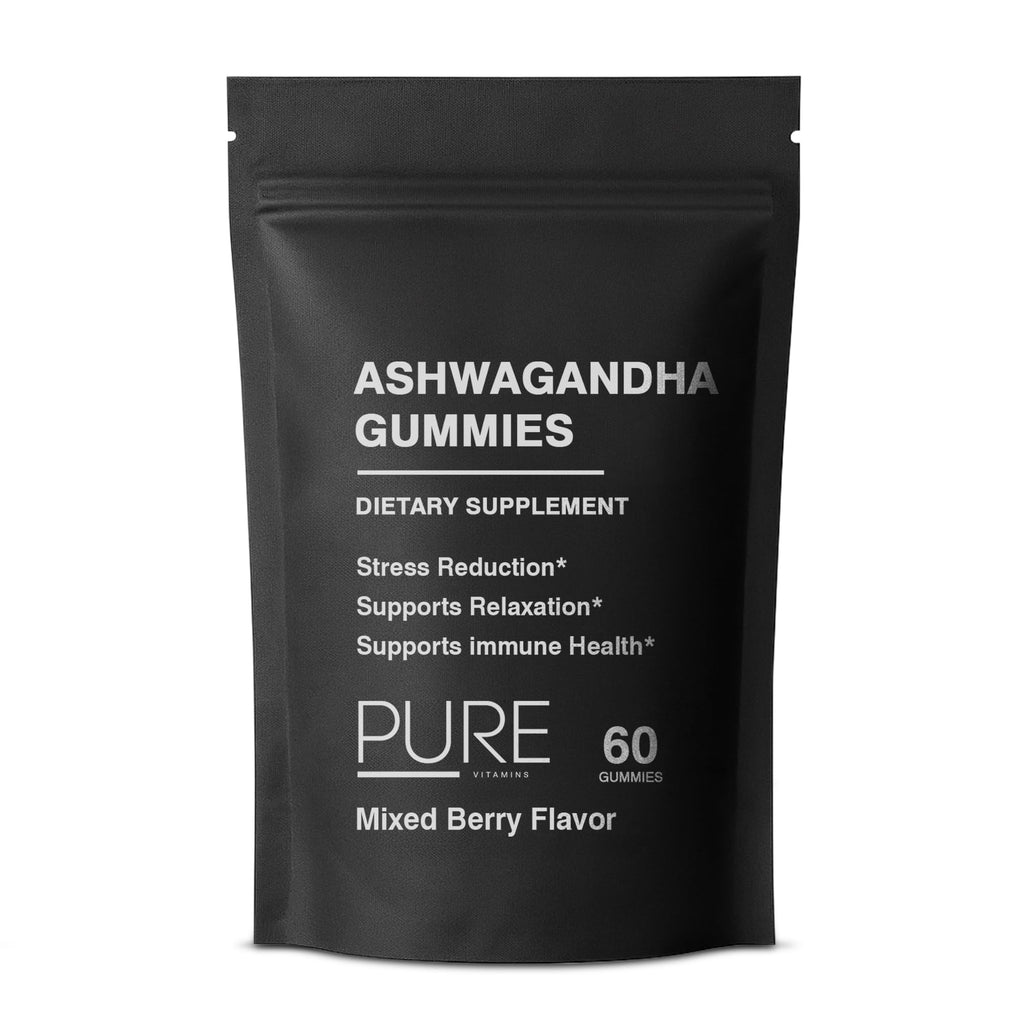 Ashwagandha Gummies – 60 Vegan Gummies | 300mg Root Extract + Vitamin D2 | Supports Relaxation & Rest | Mixed Berry Flavor | Non-GMO, Gluten-Free, Made in USA