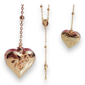 ASIK ACCESSORIES Saint Lana Del Rey LDR Style Stash Necklace/Rosary Chain/Hollow Pendant/Heart Shaped With Snakes & Spoon, vol2