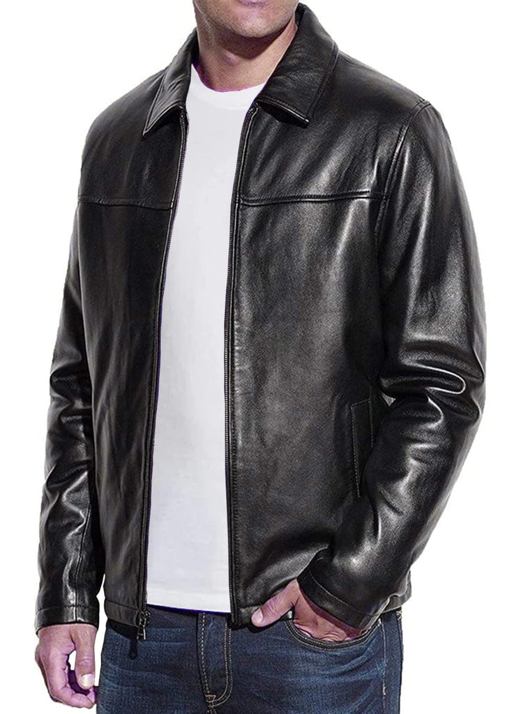 Storemm Men's Genuine Lambskin Leather Classic Biker Style Jacket | lambskin Jackets Men