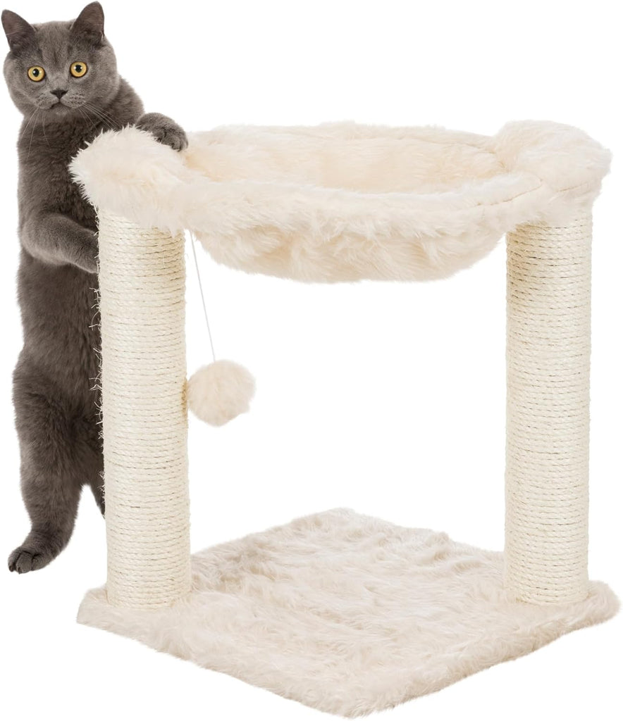 Furhaven Pet Products Tiger Tough Plush Cat Hammock, Cream