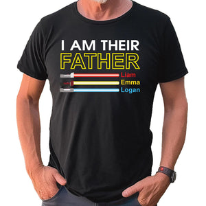 Personalized I am Your Their Father Shirt, Dad Gift, Custom Stars Tshirts for Daddy, Tee Gifts for Dad Papa Husband from Daughters Son Wife, Christmas, Fathers Day & Birthday Present
