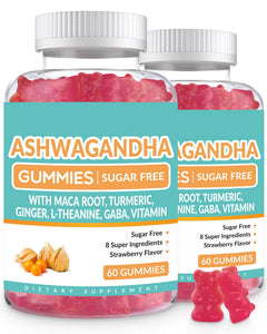 Two bottles of Weevit Ashwagandha gummies on a white background