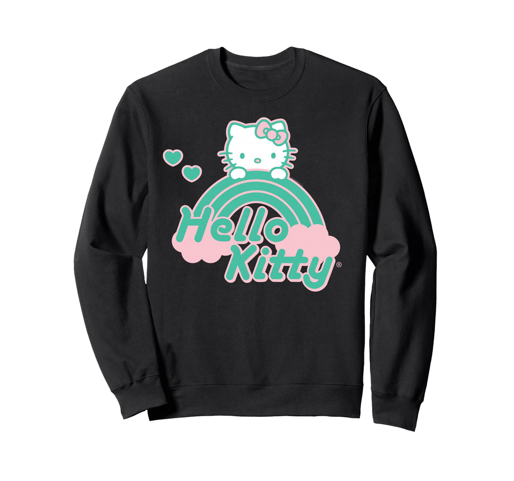 Hello Kitty Green Pink Rainbow Sweatshirt