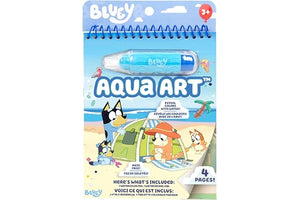 Horizon Group USA Bluey Aqua Art - Reusable Water Reveal Activity Pages With Water Pen for No-Mess Drawing and Coloring
