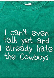 Eagles fans baby bodysuit onesie ® infant one piece hate the Cowboys custom funny football