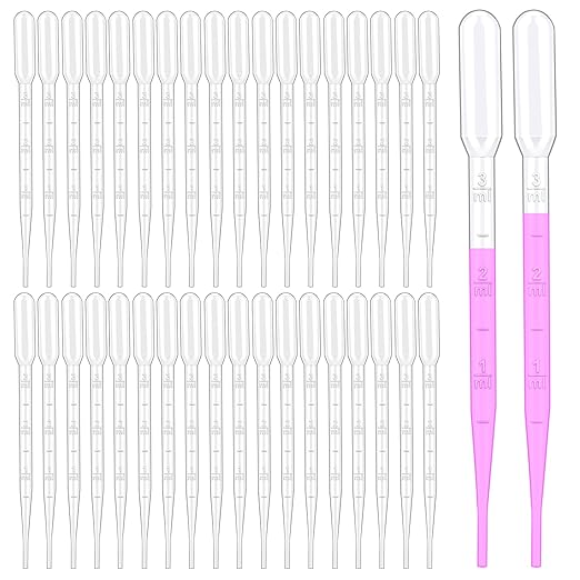 1000 PCS 3ml Pipette Dropper, Disposable Plastic Droppers Pipettes Accurate Liquid Dropper Clear Transfer Pipettes Graduated Ml Eye Droppers for Crafts Essential Liquids Laboratory Science Experiment