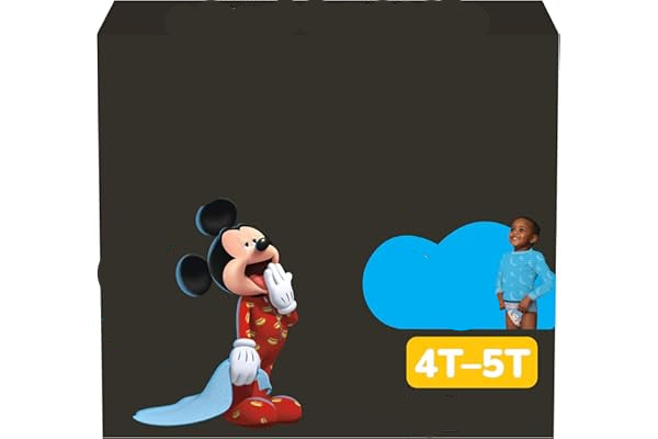 Huggies Pull-Ups Night-Time potty training pants packaging with Mickey Mouse on a black background