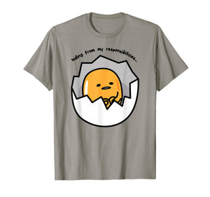 Gudetama the Lazy Egg Hiding from Responsibilities T-Shirt