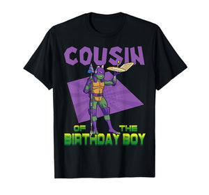 Mademark x Teenage Mutant Ninja Turtles - Donnie Cousin of the Birthday Boy Pizza Theme Party T-Shirt