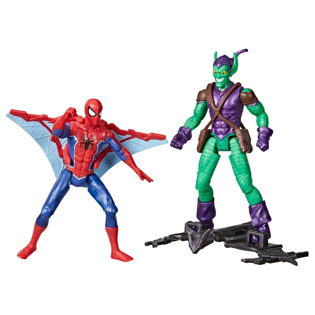 Marvel Epic Hero Series Spider-Man vs Green Goblin 4-Inch Action Figure Set & 2 Accessories, Marvel Super Hero Toys for Kids Ages 4 & Up