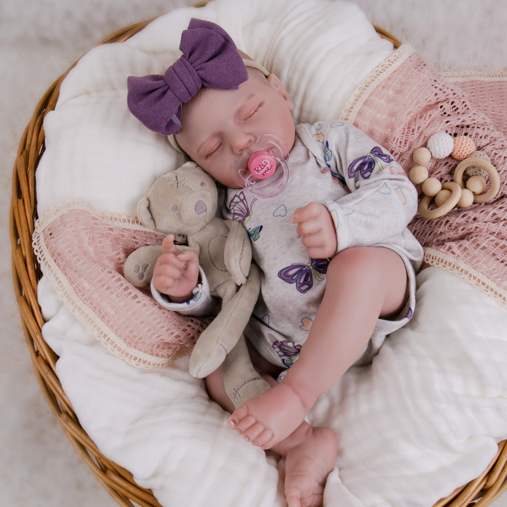 Milidool Reborn Baby Dolls, 20Inch Cute Soft Vinyl Realistic-Newborn Baby Doll Poseable Real Life Lifelike Baby Dolls Accessories for 3+ Year Old Girls