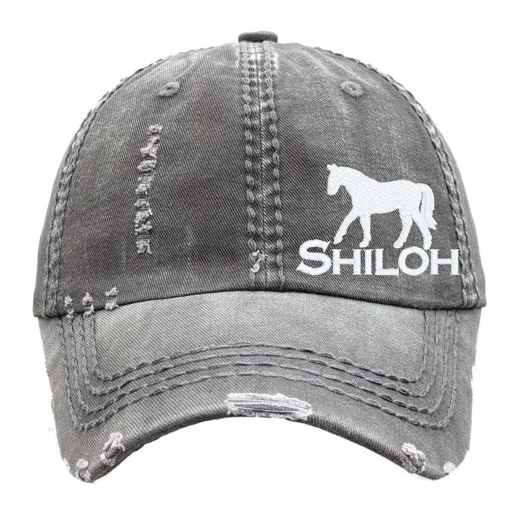 Women's Embroidered Optional Horse Custom Text Name Hat, Baseball or High Ponytail Cap, Cute Sewn Gift Present Equestrian Clothing Gear for Owner Wife Mom Daughter Sister Friend, Custom Personalized
