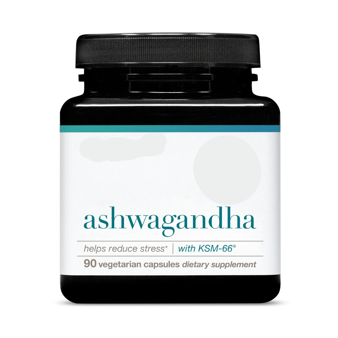 Supplement bottle labeled 'ashwagandha' with Youtheory branding on a white background