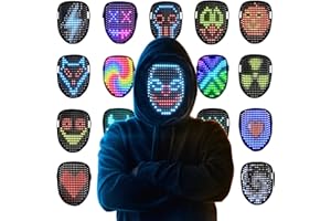 Mr.Pang LED Mask Light up Mask with Gesture Sensing, Cool Face Transforming Mask, Perfect Gifts for Halloween Christmas Birthday Cosplay Party