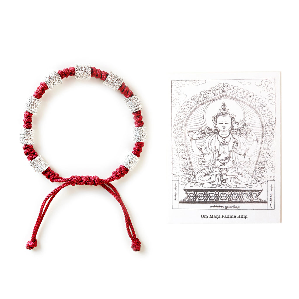 Tibetan Red String karma and luck Bracelet, Copper Knot Protection Bracelet, Good Luck Buddha Bracelet for Women and Men, Buddhist Prayer Bracelets