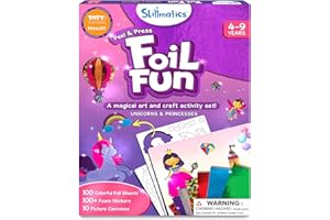 Skillmatics Foil Fun - Unicorns & Princesses, No Mess Art for Kids, Craft Kits & Christmas Fun Supplies, DIY Creative Activity, Travel Toys, Gifts for Ages 4, 5, 6, 7, 8, 9