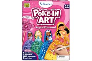 Skillmatics Poke-in Art - Magical Princesses, Mess-Free Fun for Kids, DIY Wood Craft Kits, Creative Activity, Christmas Gifts for Girls & Boys Ages 4, 5, 6, 7, 8, 9