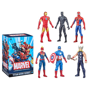 Marvel Titan Hero Series Action Figure Multipack, 6 Action Figures, 12-Inch Toys, Inspired By Marvel Comics, For Kids Ages 4 And Up