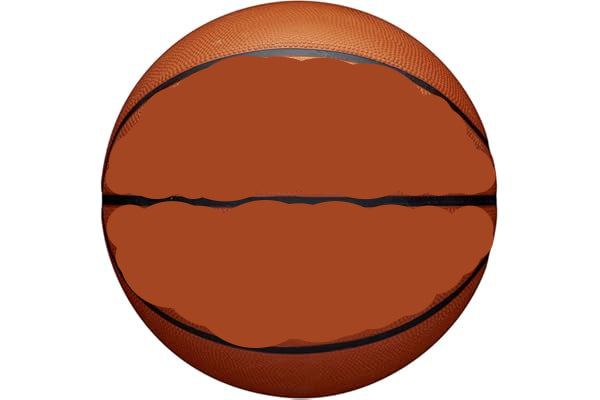 Basketball with Wilson and NBA logos on a white background
