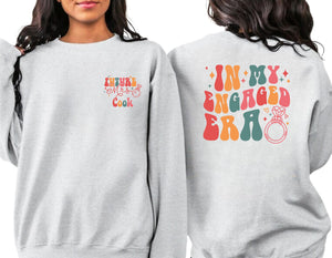 Custom In My Engaged Era Sweatshirt, Bridal Shower Gift, Bachelorette Sweater, Fiance Sweat, Bride Shirt, Bride Gift, Fiance Hoodie, Bachelorette Hoodie, Era Sweatshirt Sport Grey
