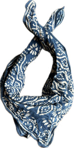 100% Cotton Bandanas, Bohemian Style Cotton Neck Scarf, Boho Soft Neck Scarf, Boho Soft Cotton Bandana, cotton Neckerchief mud print summer gift