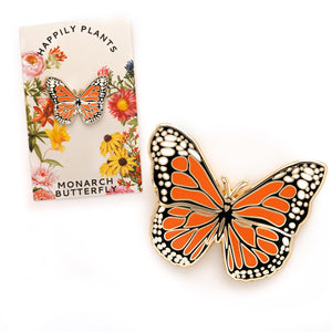 Monarch Butterfly Enamel Pin - Stylish Monarch Butterfly Pin for Enamel Pin Collection | Butterfly Jewelry and Nature-Inspired Accessory