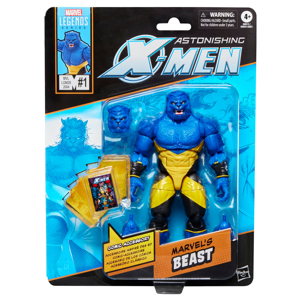 Marvel Legends Series Marvel's Beast, Astonishing X-Men Comics-Inspired Collectible 6-Inch Scale Action Figure with Character-Sized Comic Accessory