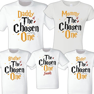 Chosen, One Year, First Birthday Shirts, Mama of the Chosen One, Dad Birthday, Party Shirts, Birthday Tees, Birthday family Shirts Toddler, Matching, Playeras para familia, Cumpleaños numero 1