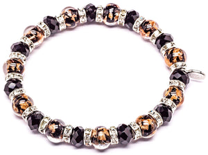 Authentic Murano Glass Elastic Stretch Bracelet - Handmade in Venice - Italian Jewelry - Lampwork Beads - Free Gift - Gift - Made in Italy