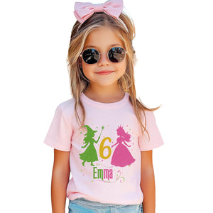 Custom Wicked Birthday Shirt – Personalized Princess Birthday Tee – Family Matching Birthday Gift T-Shirt Outfit White