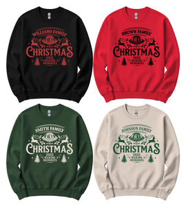 Custom Family Christmas Sweatshirt, Making Memories Together Christmas Family Shirt, Personalized Name Christmas Sweatshirt, Vintage Xmas Shirt
