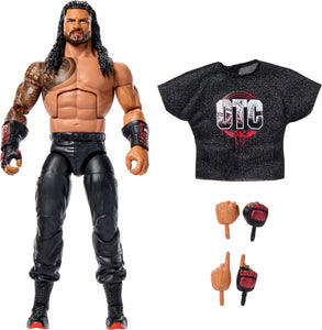 Mattel WWE Elite Action Figure & Accessories, Series #123 Set, 6-inch Collectible Roman Reigns with 25 Articulation Points & Swappable Hands