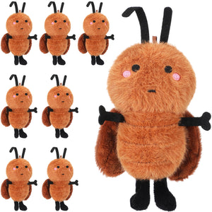 HyDren 8 Pcs Cockroach Stuffed Animal 8 Inches Plush Cockroach Soft Stuffed Animal Toy Funny Brown Plush Toy Doll for Halloween Birthday Party Gifts Baby Shower Supplies Home Decoration