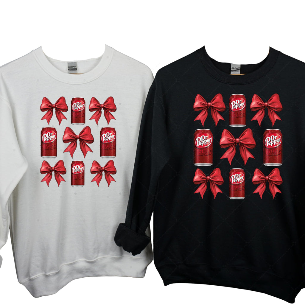 Christmas Vintage Coquette Bow Soda Sweatshirt Christmas Soda Red Bow Shirt Trendy Soda Tee Funny Holiday Soda Lover Gift Trendy Soda Sweater