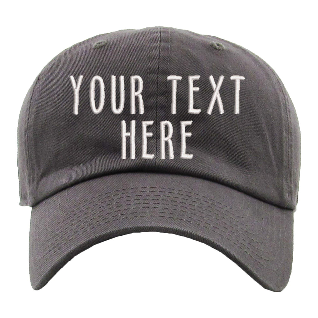 Custom Hat | Classic Baseball Cap | Personalized Text Hats | Your Text Embroidered Ball Cap