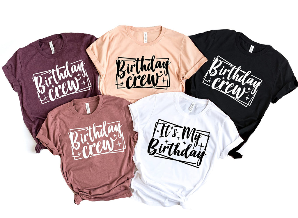 Generic Unisex Adult Birthday T-Shirt, Crew Neck, Short Sleeve, One Size, Black, White, Grey, Pink, Ivory, Red, Green, Purple
